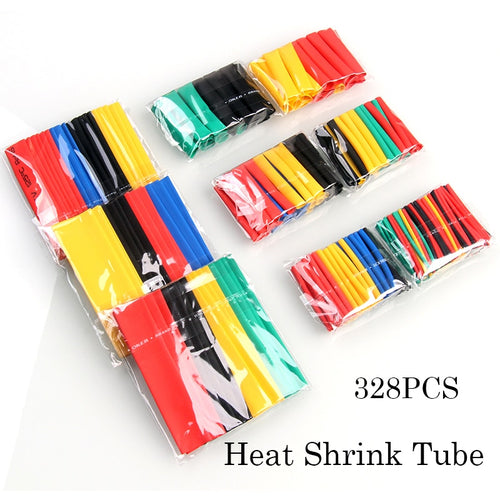 70/164/328/530Pcs Heat Shrink Tube Insulation Shrinkable Tube Assortment Polyolefin Ratio 2:1 Wrap Wire Insulated Cable Sleeves