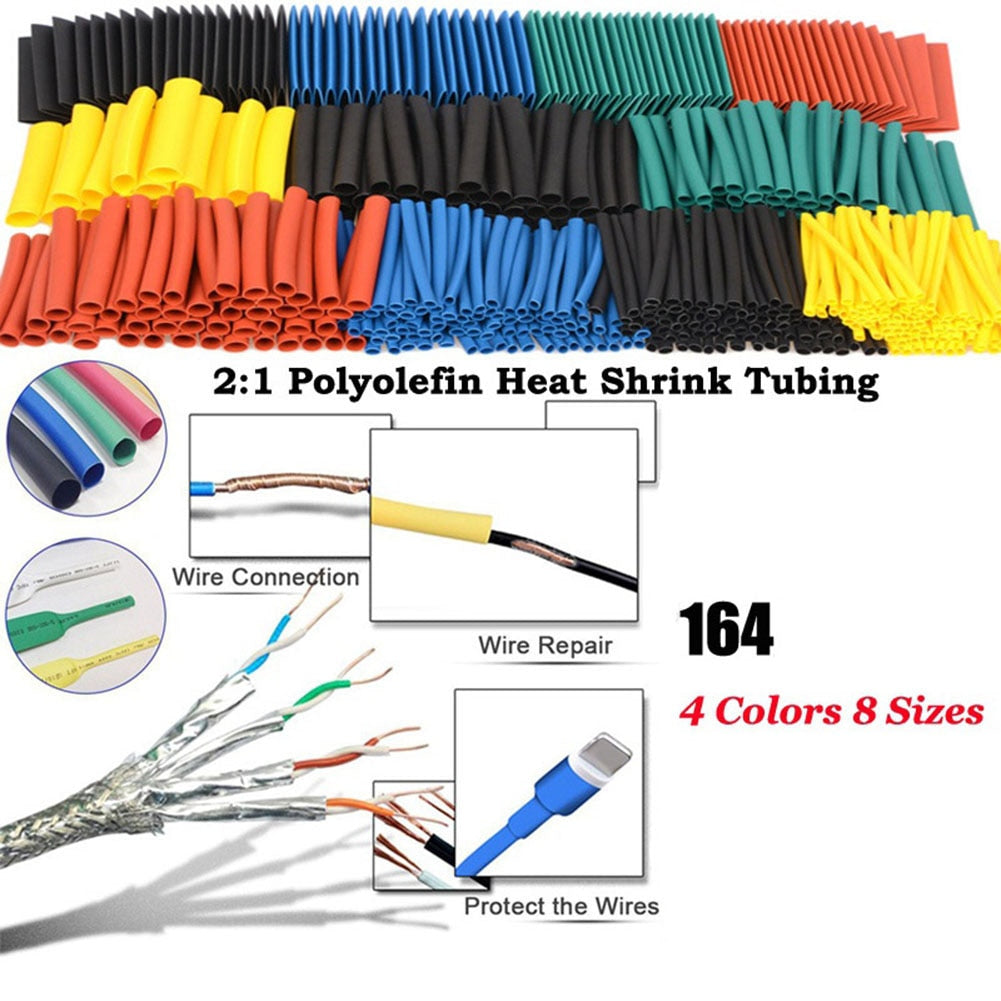 Polyolefin Shrinking Assorted Heat Shrink Tube Wire Cable Insulated Sleeving Tubing Set