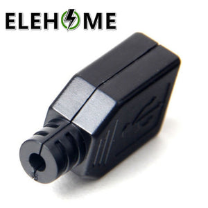 10pcs Type A Female USB 4 Pin Plug Socket Connector With Black Plastic Cover A Type Wire Bonding Base Plastic Case DIY XF30